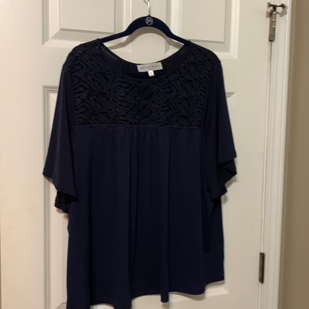 Navy Blue 2X top